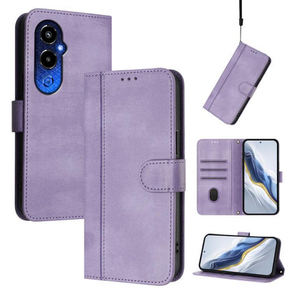 Line Splicing Buckle Retro Leather Phone Case, For Tecno Spark 20 Pro+ 4G, For Tecno Pova 5 Pro 5G, For Tecno Pova Neo 3, For Tecno Pova 5, For Tecno Camon 20 Premier 5G, For Tecno Camon 20 Pro 5G, For Tecno Camon 20 / 20 Pro 4G, For Tecno Spark 10 5G ...