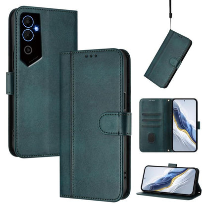 Line Splicing Buckle Retro Leather Phone Case, For Tecno Pova 4, For Tecno Pova Neo 2, For Tecno Spark Go 2022 / 8C / 9, For Tecno Spark 9 Pro / 9T, For Tecno Pova 3, For Tecno Pop 5, For Tecno Spark 7P, For Tecno Spark 7 / 7T