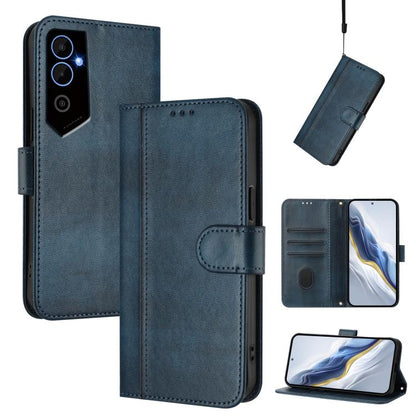 Line Splicing Buckle Retro Leather Phone Case, For Tecno Pova 4, For Tecno Pova Neo 2, For Tecno Spark Go 2022 / 8C / 9, For Tecno Spark 9 Pro / 9T, For Tecno Pova 3, For Tecno Pop 5, For Tecno Spark 7P, For Tecno Spark 7 / 7T