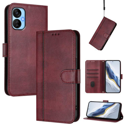 Line Splicing Buckle Retro Leather Phone Case, For Tecno Pova 4, For Tecno Pova Neo 2, For Tecno Spark Go 2022 / 8C / 9, For Tecno Spark 9 Pro / 9T, For Tecno Pova 3, For Tecno Pop 5, For Tecno Spark 7P, For Tecno Spark 7 / 7T