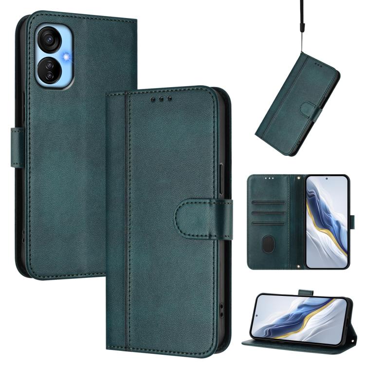 Line Splicing Buckle Retro Leather Phone Case, For Tecno Pova 4, For Tecno Pova Neo 2, For Tecno Spark Go 2022 / 8C / 9, For Tecno Spark 9 Pro / 9T, For Tecno Pova 3, For Tecno Pop 5, For Tecno Spark 7P, For Tecno Spark 7 / 7T