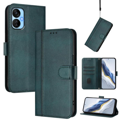 Line Splicing Buckle Retro Leather Phone Case, For Tecno Pova 4, For Tecno Pova Neo 2, For Tecno Spark Go 2022 / 8C / 9, For Tecno Spark 9 Pro / 9T, For Tecno Pova 3, For Tecno Pop 5, For Tecno Spark 7P, For Tecno Spark 7 / 7T