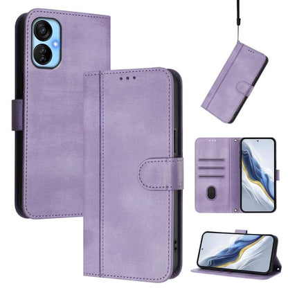 Line Splicing Buckle Retro Leather Phone Case, For Tecno Pova 4, For Tecno Pova Neo 2, For Tecno Spark Go 2022 / 8C / 9, For Tecno Spark 9 Pro / 9T, For Tecno Pova 3, For Tecno Pop 5, For Tecno Spark 7P, For Tecno Spark 7 / 7T