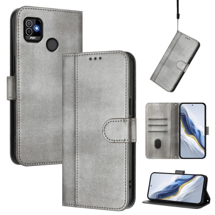 Line Splicing Buckle Retro Leather Phone Case, For Tecno Pova 4, For Tecno Pova Neo 2, For Tecno Spark Go 2022 / 8C / 9, For Tecno Spark 9 Pro / 9T, For Tecno Pova 3, For Tecno Pop 5, For Tecno Spark 7P, For Tecno Spark 7 / 7T