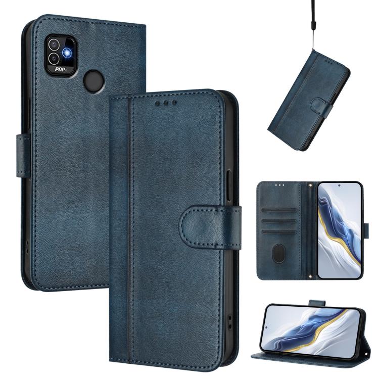 Line Splicing Buckle Retro Leather Phone Case, For Tecno Pova 4, For Tecno Pova Neo 2, For Tecno Spark Go 2022 / 8C / 9, For Tecno Spark 9 Pro / 9T, For Tecno Pova 3, For Tecno Pop 5, For Tecno Spark 7P, For Tecno Spark 7 / 7T