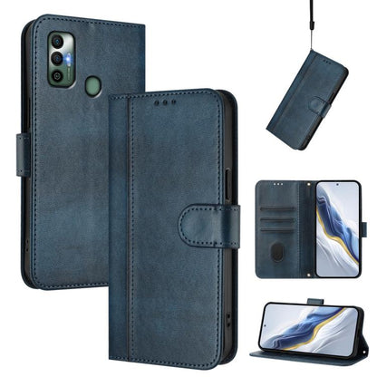 Line Splicing Buckle Retro Leather Phone Case, For Tecno Pova 4, For Tecno Pova Neo 2, For Tecno Spark Go 2022 / 8C / 9, For Tecno Spark 9 Pro / 9T, For Tecno Pova 3, For Tecno Pop 5, For Tecno Spark 7P, For Tecno Spark 7 / 7T