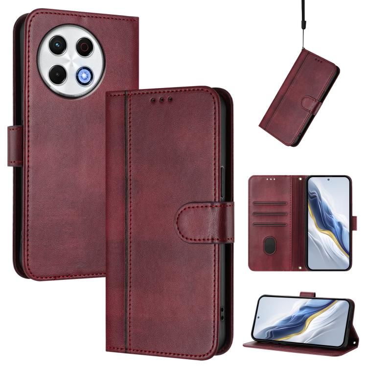 Line Splicing Buckle Retro Leather Phone Case, For Tecno Camon 50 Pro 4G, For Tecno Camon 50 4G, For Tecno Spark Slim 5G, For Tecno Pop 10 / Infinix Smart 10 4G, For Tecno Spark Go 1S / Go 2025, For Tecno Camon 40 Pro 4G, For Tecno Camon 40 Premier    ...