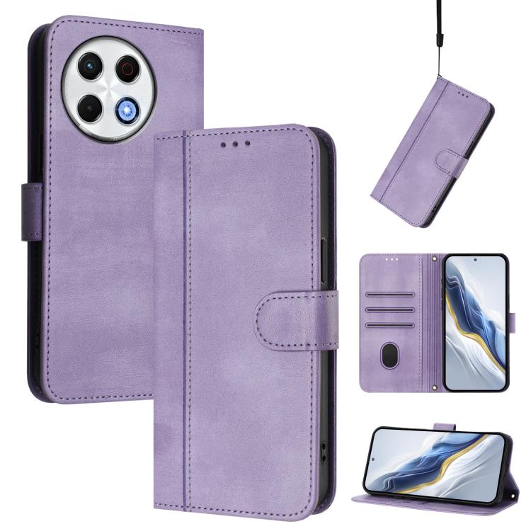 Line Splicing Buckle Retro Leather Phone Case, For Tecno Camon 50 Pro 4G, For Tecno Camon 50 4G, For Tecno Spark Slim 5G, For Tecno Pop 10 / Infinix Smart 10 4G, For Tecno Spark Go 1S / Go 2025, For Tecno Camon 40 Pro 4G, For Tecno Camon 40 Premier    ...