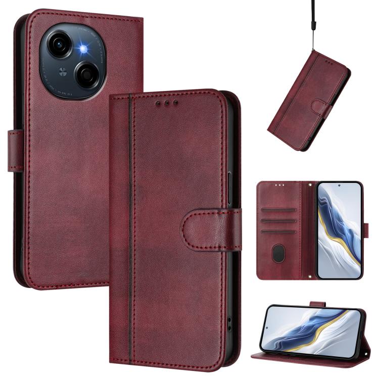 Line Splicing Buckle Retro Leather Phone Case, For Tecno Camon 50 Pro 4G, For Tecno Camon 50 4G, For Tecno Spark Slim 5G, For Tecno Pop 10 / Infinix Smart 10 4G, For Tecno Spark Go 1S / Go 2025, For Tecno Camon 40 Pro 4G, For Tecno Camon 40 Premier    ...