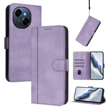 Line Splicing Buckle Retro Leather Phone Case, For Tecno Camon 50 Pro 4G, For Tecno Camon 50 4G, For Tecno Spark Slim 5G, For Tecno Pop 10 / Infinix Smart 10 4G, For Tecno Spark Go 1S / Go 2025, For Tecno Camon 40 Pro 4G, For Tecno Camon 40 Premier    ...
