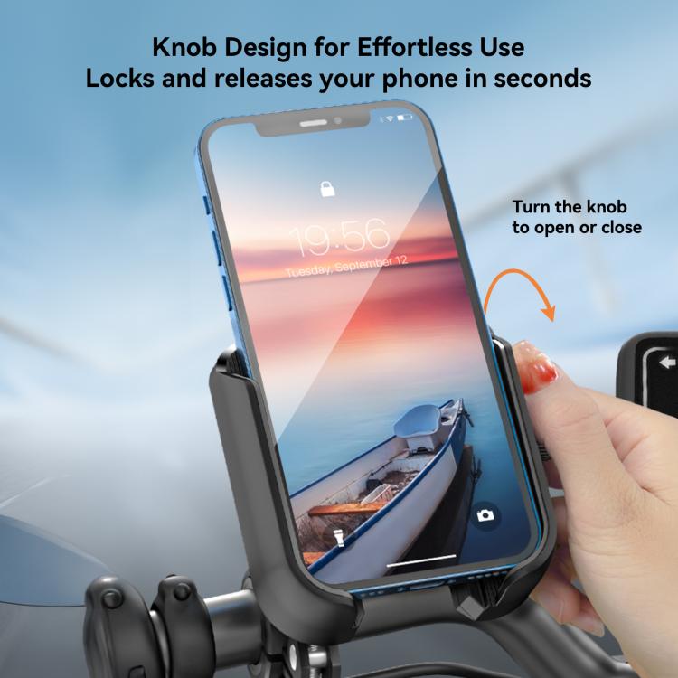 JOYROOM JR-ZS431 360 Rotation Dual Safety lock Bike Phone Mount, JR-ZS431