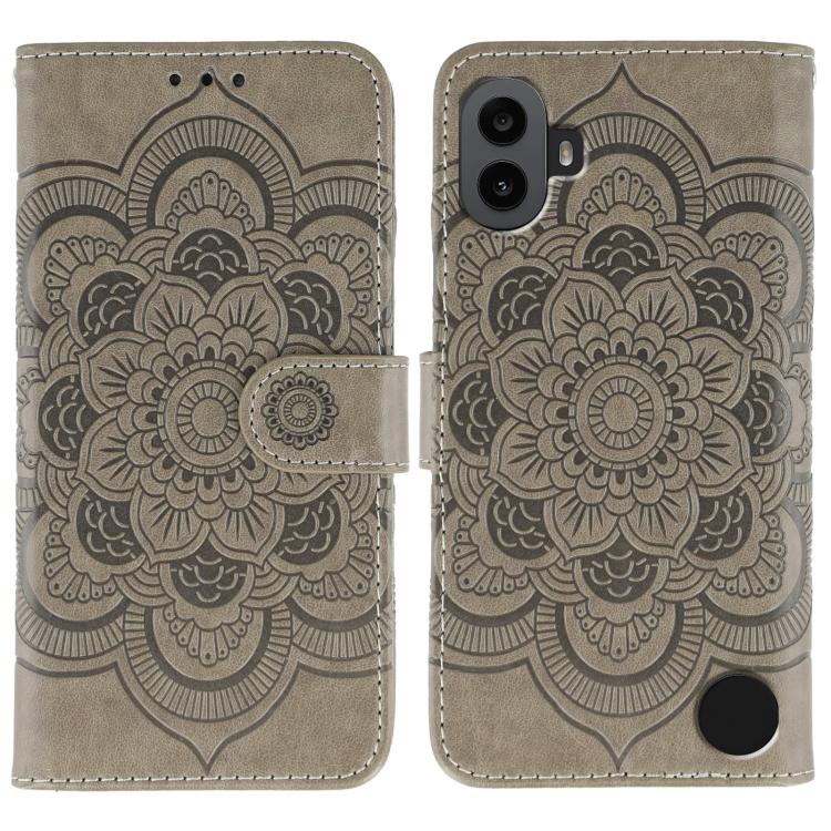 Sun Mandala Embossing Pattern Phone Leather Case, For Nothing CMF Phone 2 Pro, For Nothing Phone 3a, For Nothing Phone 3a Pro, For Nothing CMF Phone 1