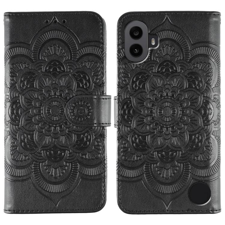 Sun Mandala Embossing Pattern Phone Leather Case, For Nothing CMF Phone 2 Pro, For Nothing Phone 3a, For Nothing Phone 3a Pro, For Nothing CMF Phone 1