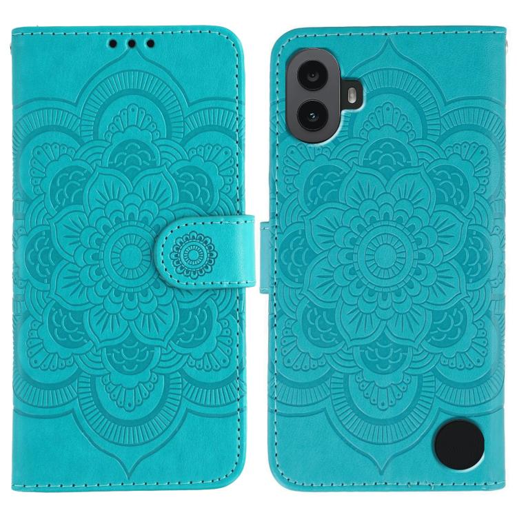 Sun Mandala Embossing Pattern Phone Leather Case, For Nothing CMF Phone 2 Pro, For Nothing Phone 3a, For Nothing Phone 3a Pro, For Nothing CMF Phone 1