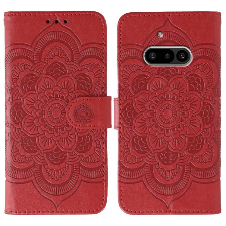 Sun Mandala Embossing Pattern Phone Leather Case, For Nothing CMF Phone 2 Pro, For Nothing Phone 3a, For Nothing Phone 3a Pro, For Nothing CMF Phone 1