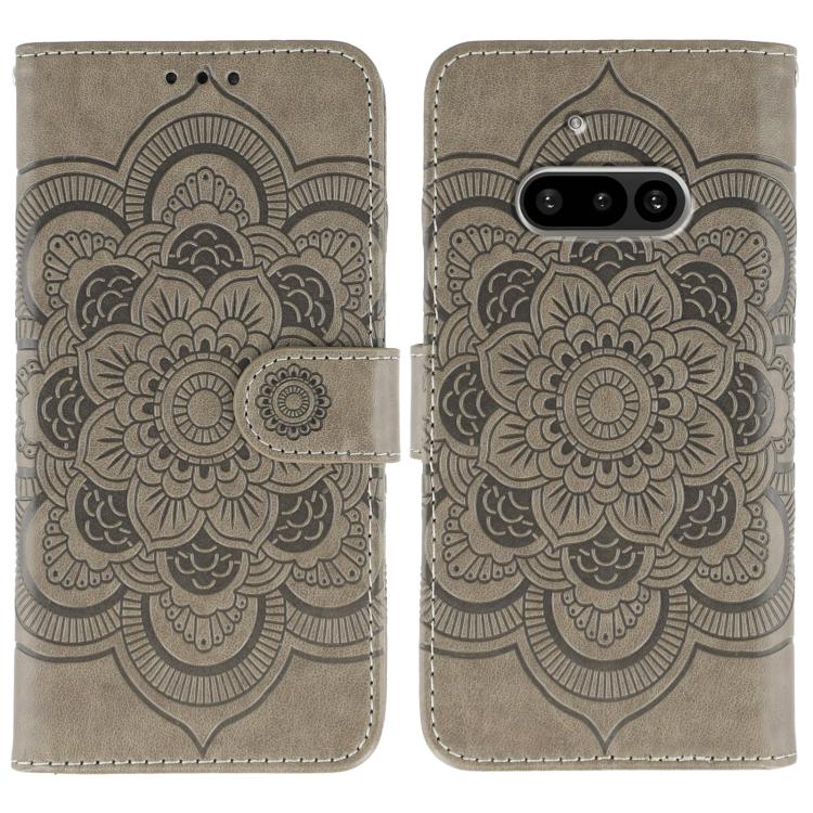 Sun Mandala Embossing Pattern Phone Leather Case, For Nothing CMF Phone 2 Pro, For Nothing Phone 3a, For Nothing Phone 3a Pro, For Nothing CMF Phone 1