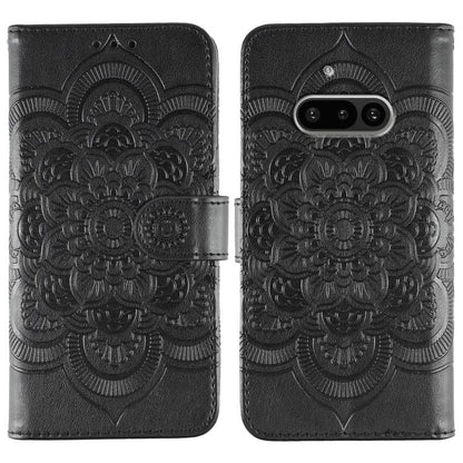 Sun Mandala Embossing Pattern Phone Leather Case, For Nothing CMF Phone 2 Pro, For Nothing Phone 3a, For Nothing Phone 3a Pro, For Nothing CMF Phone 1