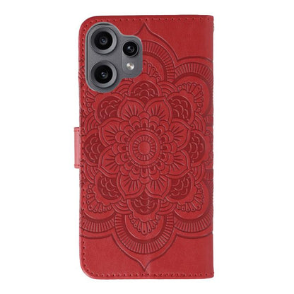 Sun Mandala Embossing Pattern Phone Leather Case, For Nothing CMF Phone 2 Pro, For Nothing Phone 3a, For Nothing Phone 3a Pro, For Nothing CMF Phone 1