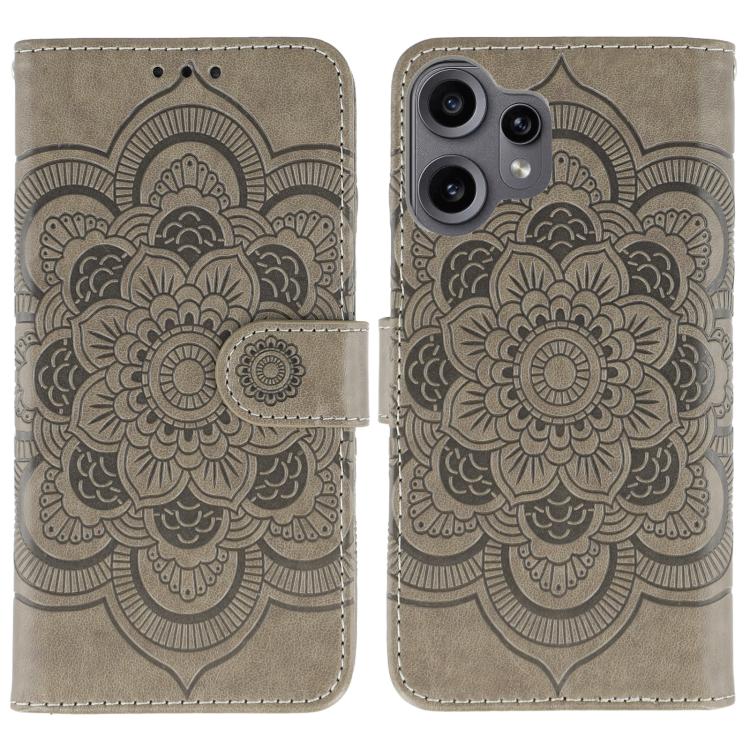 Sun Mandala Embossing Pattern Phone Leather Case, For Nothing CMF Phone 2 Pro, For Nothing Phone 3a, For Nothing Phone 3a Pro, For Nothing CMF Phone 1