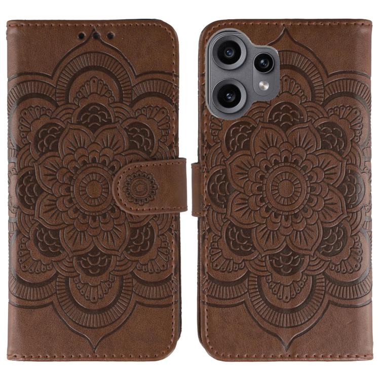 Sun Mandala Embossing Pattern Phone Leather Case, For Nothing CMF Phone 2 Pro, For Nothing Phone 3a, For Nothing Phone 3a Pro, For Nothing CMF Phone 1