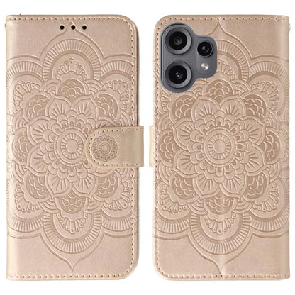 Sun Mandala Embossing Pattern Phone Leather Case, For Nothing CMF Phone 2 Pro, For Nothing Phone 3a, For Nothing Phone 3a Pro, For Nothing CMF Phone 1