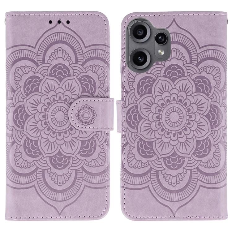 Sun Mandala Embossing Pattern Phone Leather Case, For Nothing CMF Phone 2 Pro, For Nothing Phone 3a, For Nothing Phone 3a Pro, For Nothing CMF Phone 1