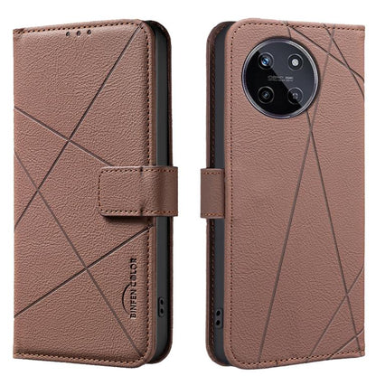 Geometric Pattern RFID Leather Phone Case