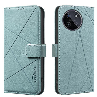 Geometric Pattern RFID Leather Phone Case