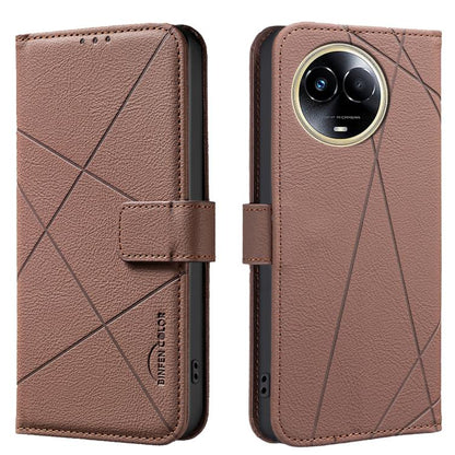 Geometric Pattern RFID Leather Phone Case