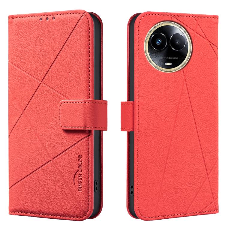 Geometric Pattern RFID Leather Phone Case