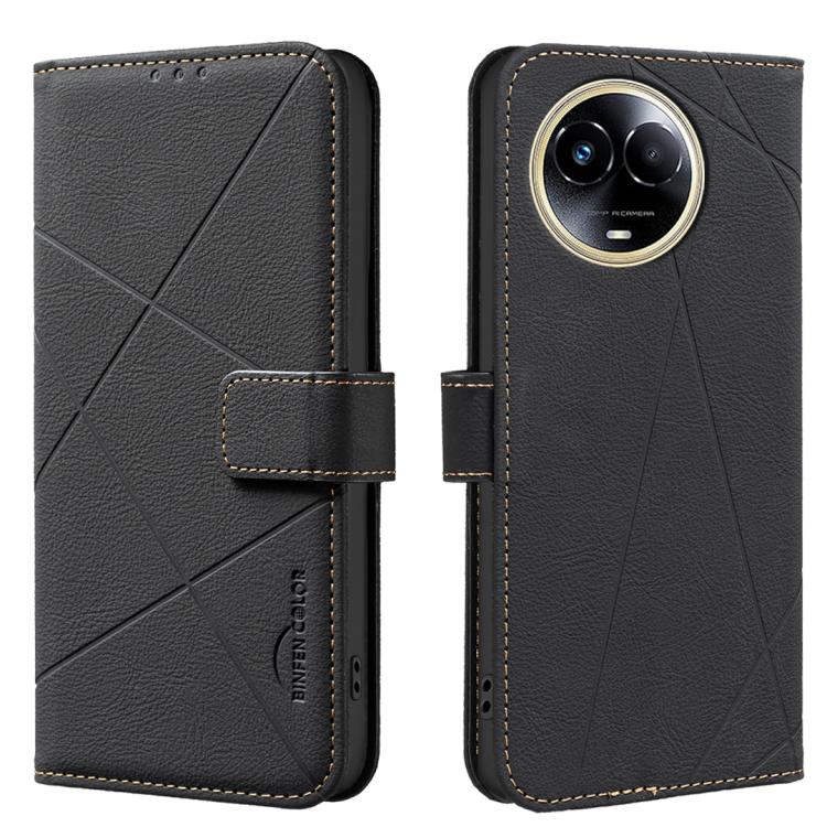 Geometric Pattern RFID Leather Phone Case