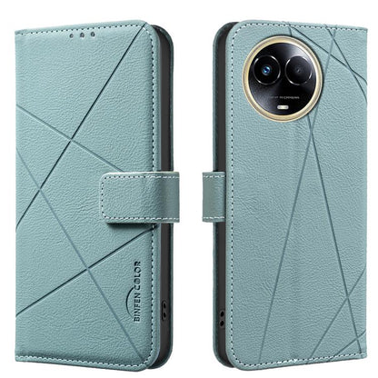 Geometric Pattern RFID Leather Phone Case