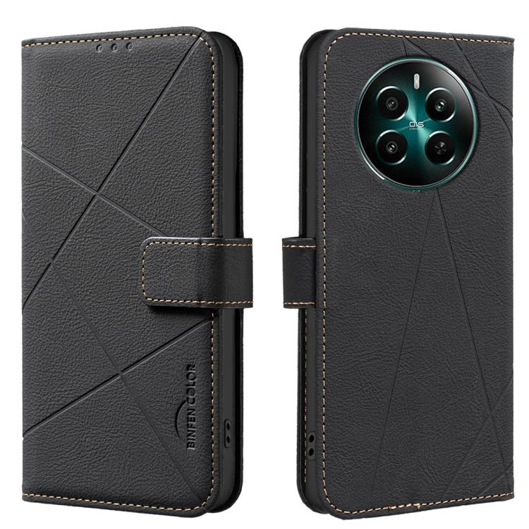 Geometric Pattern RFID Leather Phone Case