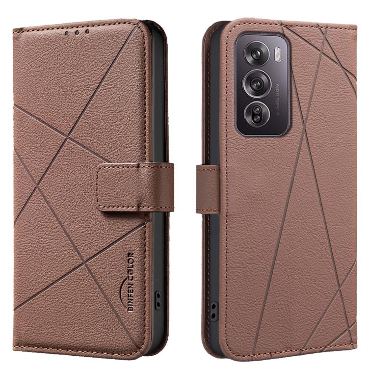 Geometric Pattern RFID Leather Phone Case