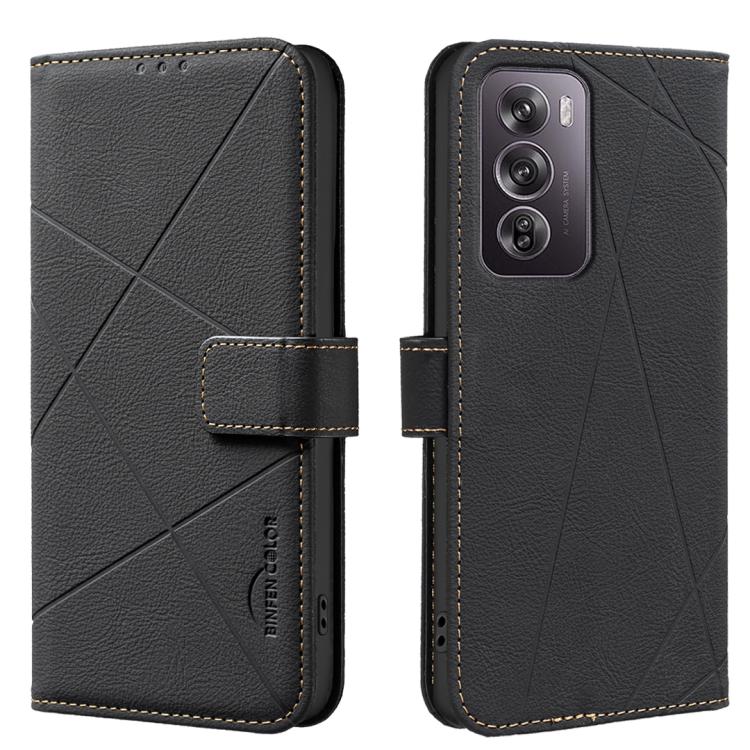 Geometric Pattern RFID Leather Phone Case