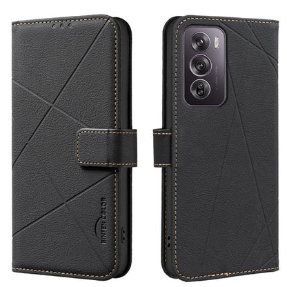 Geometric Pattern RFID Leather Phone Case