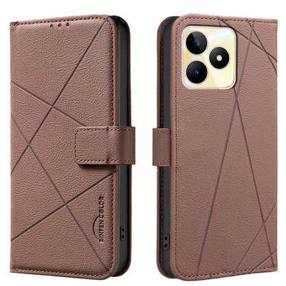 Geometric Pattern RFID Leather Phone Case