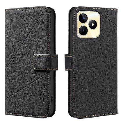 Geometric Pattern RFID Leather Phone Case