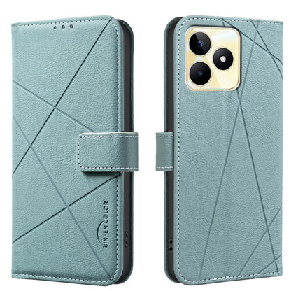Geometric Pattern RFID Leather Phone Case