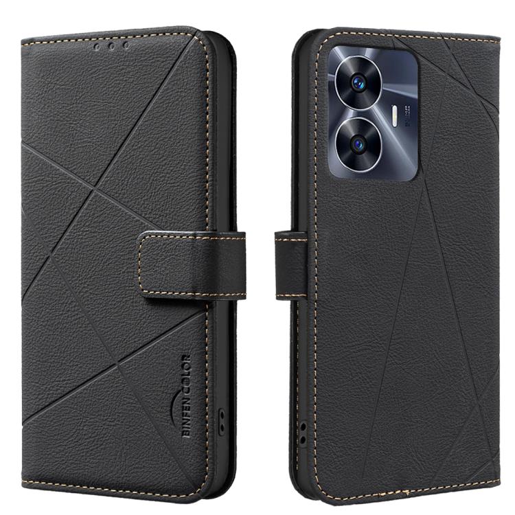 Geometric Pattern RFID Leather Phone Case