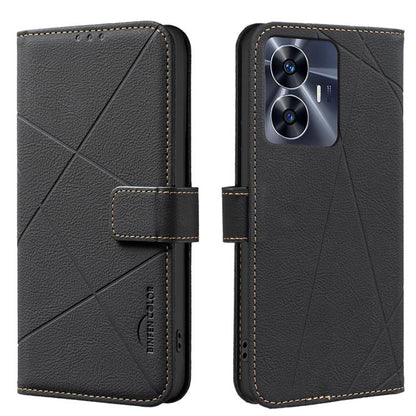 Geometric Pattern RFID Leather Phone Case