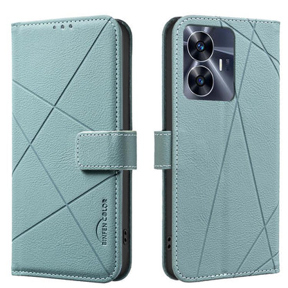 Geometric Pattern RFID Leather Phone Case