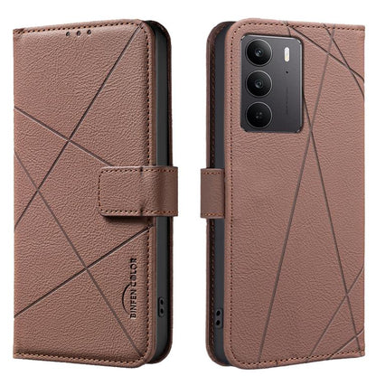 Geometric Pattern RFID Leather Phone Case