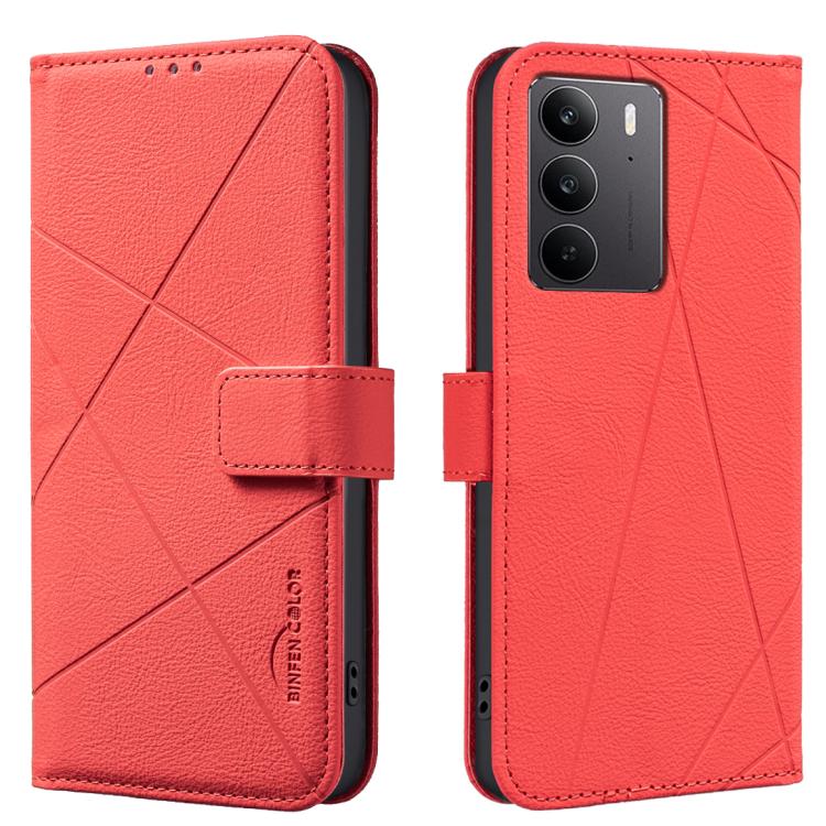 Geometric Pattern RFID Leather Phone Case
