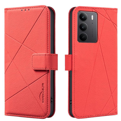 Geometric Pattern RFID Leather Phone Case