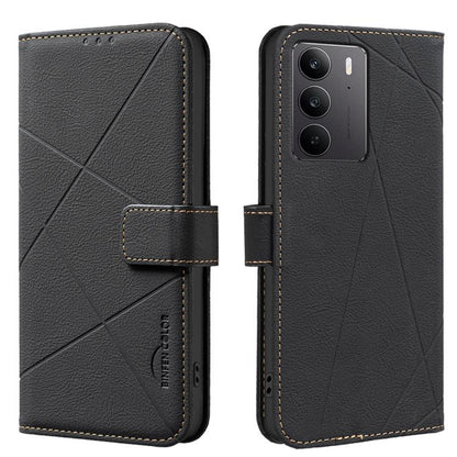 Geometric Pattern RFID Leather Phone Case