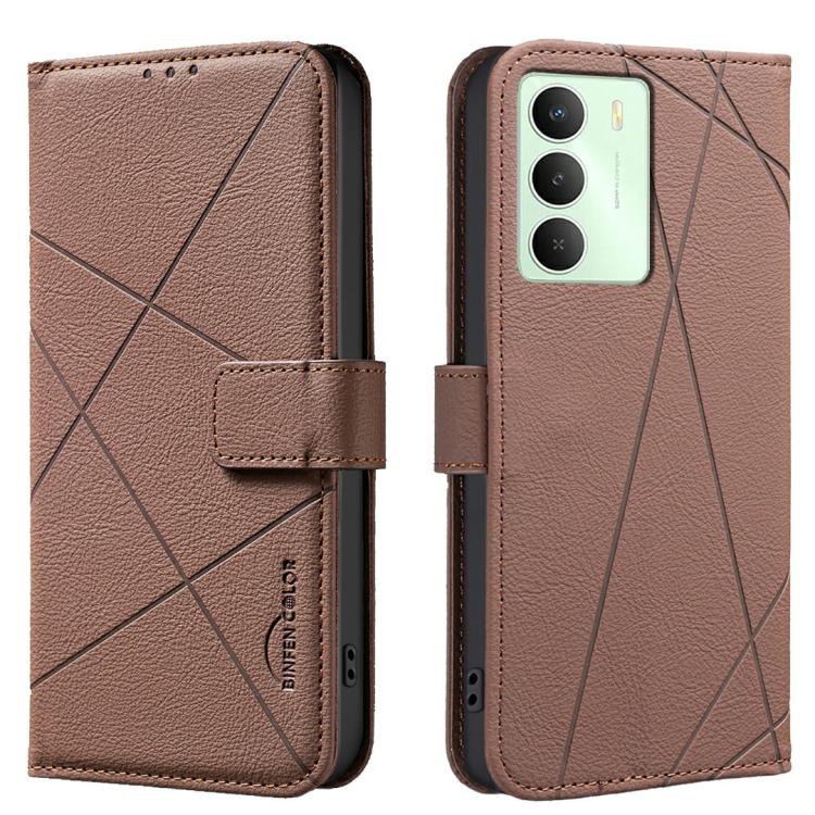 Geometric Pattern RFID Leather Phone Case