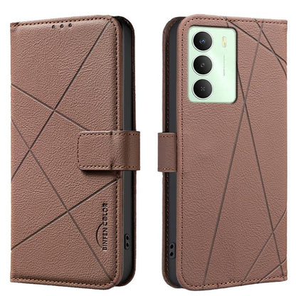 Geometric Pattern RFID Leather Phone Case