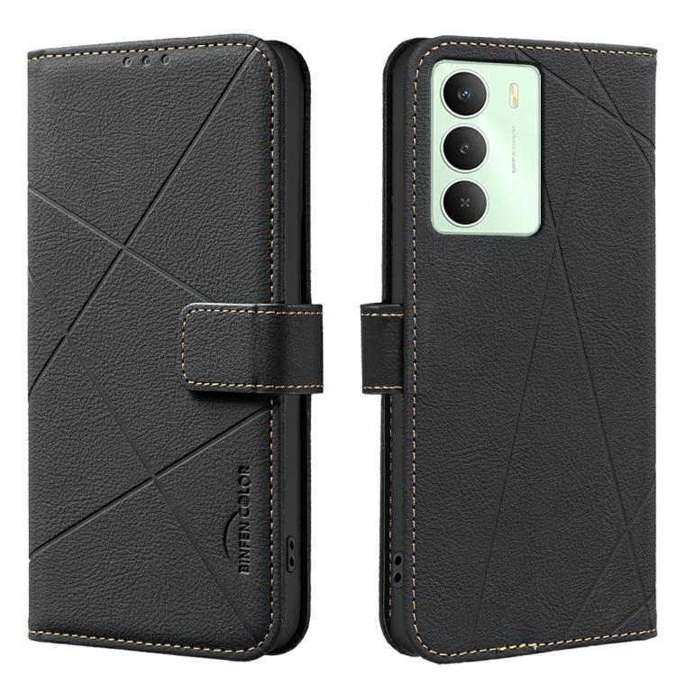 Geometric Pattern RFID Leather Phone Case