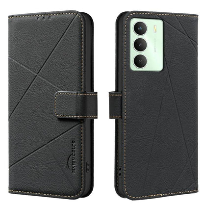 Geometric Pattern RFID Leather Phone Case